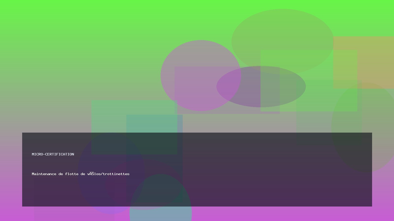 Maintenance de flotte de vélos/trottinettes