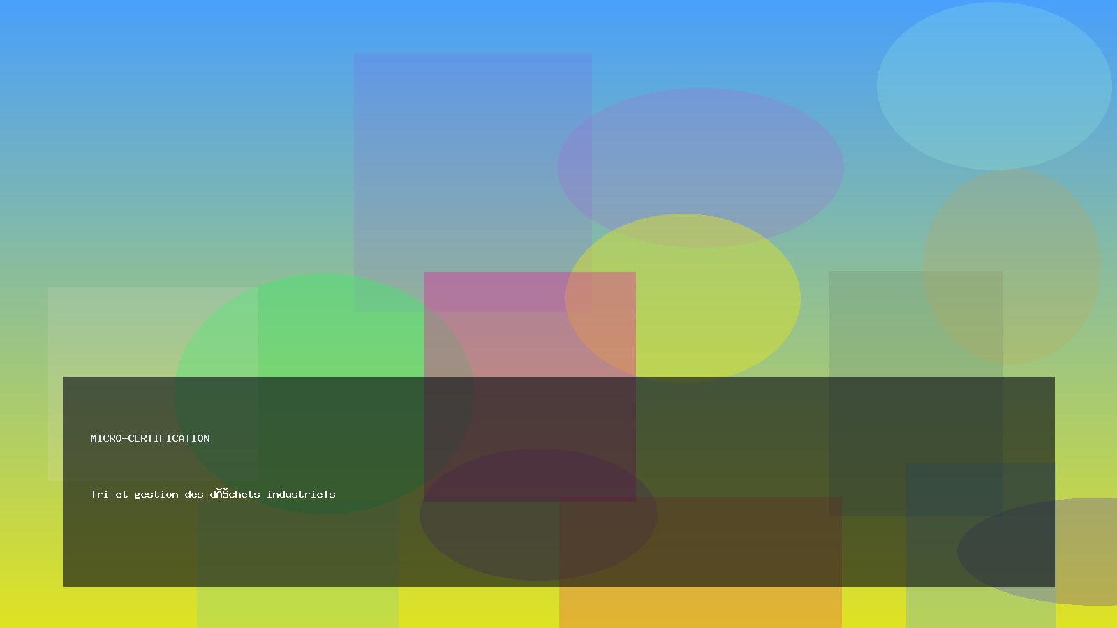 Tri et gestion des déchets industriels