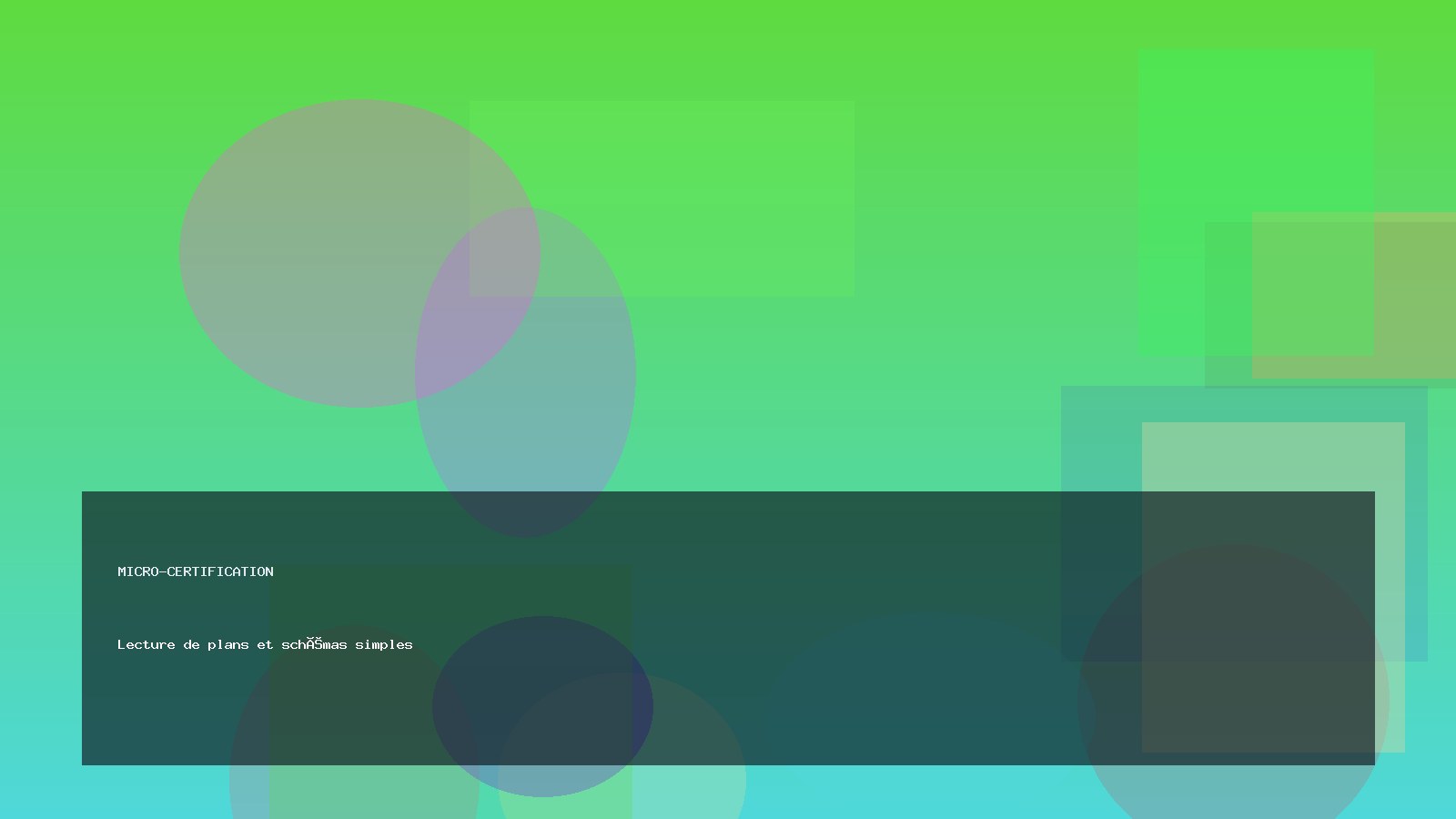 Lecture de plans et schémas simples