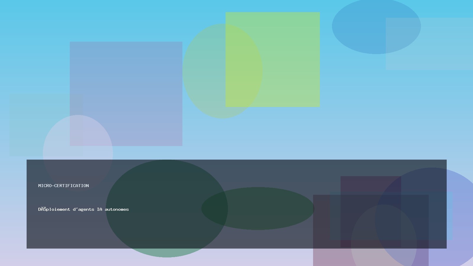 Déploiement d'agents IA autonomes