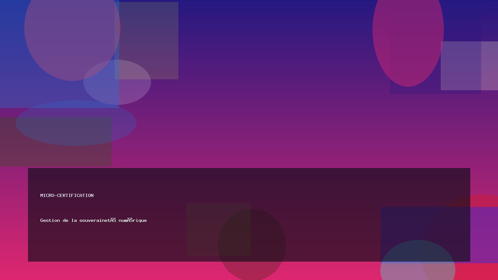 Gestion de la souveraineté numérique