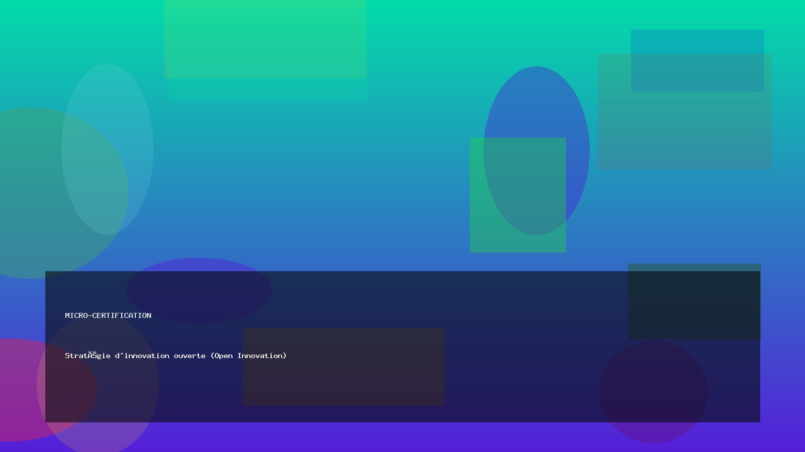 Stratégie d'innovation ouverte (Open Innovation)