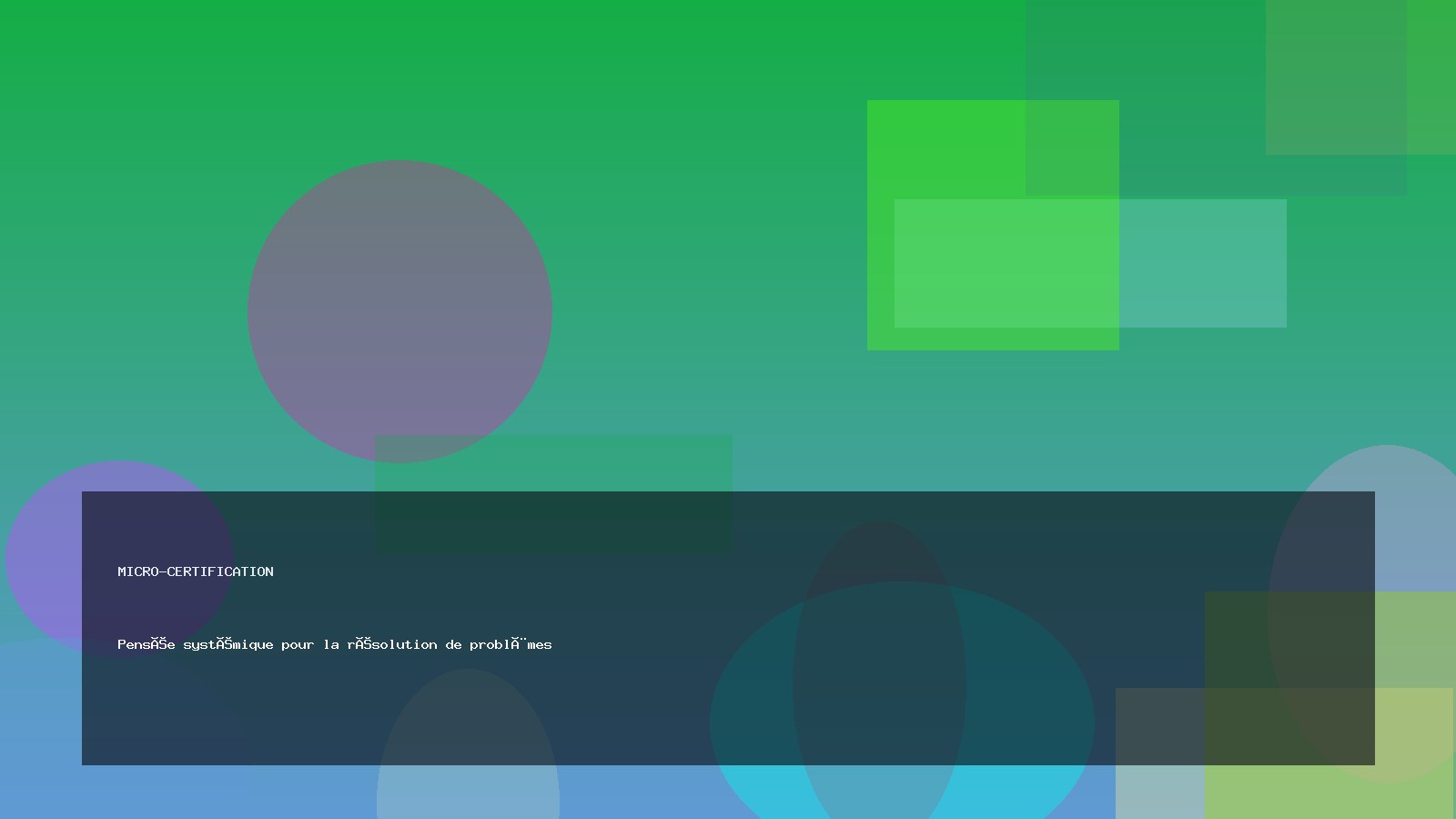 Pensée systémique pour la résolution de problèmes