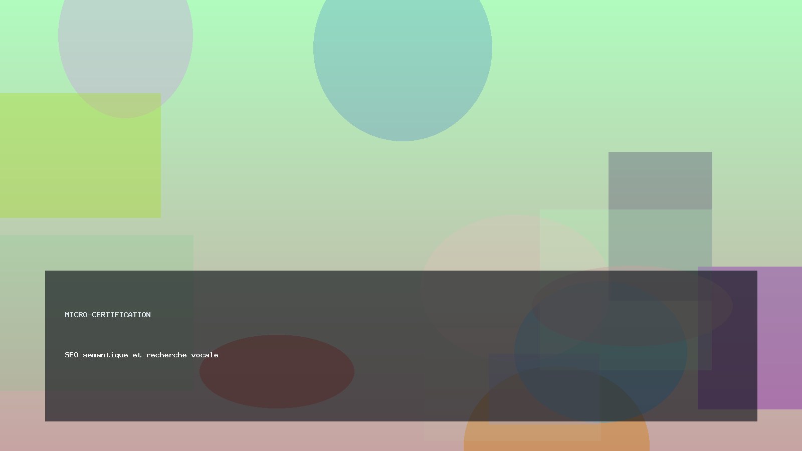 SEO semantique et recherche vocale