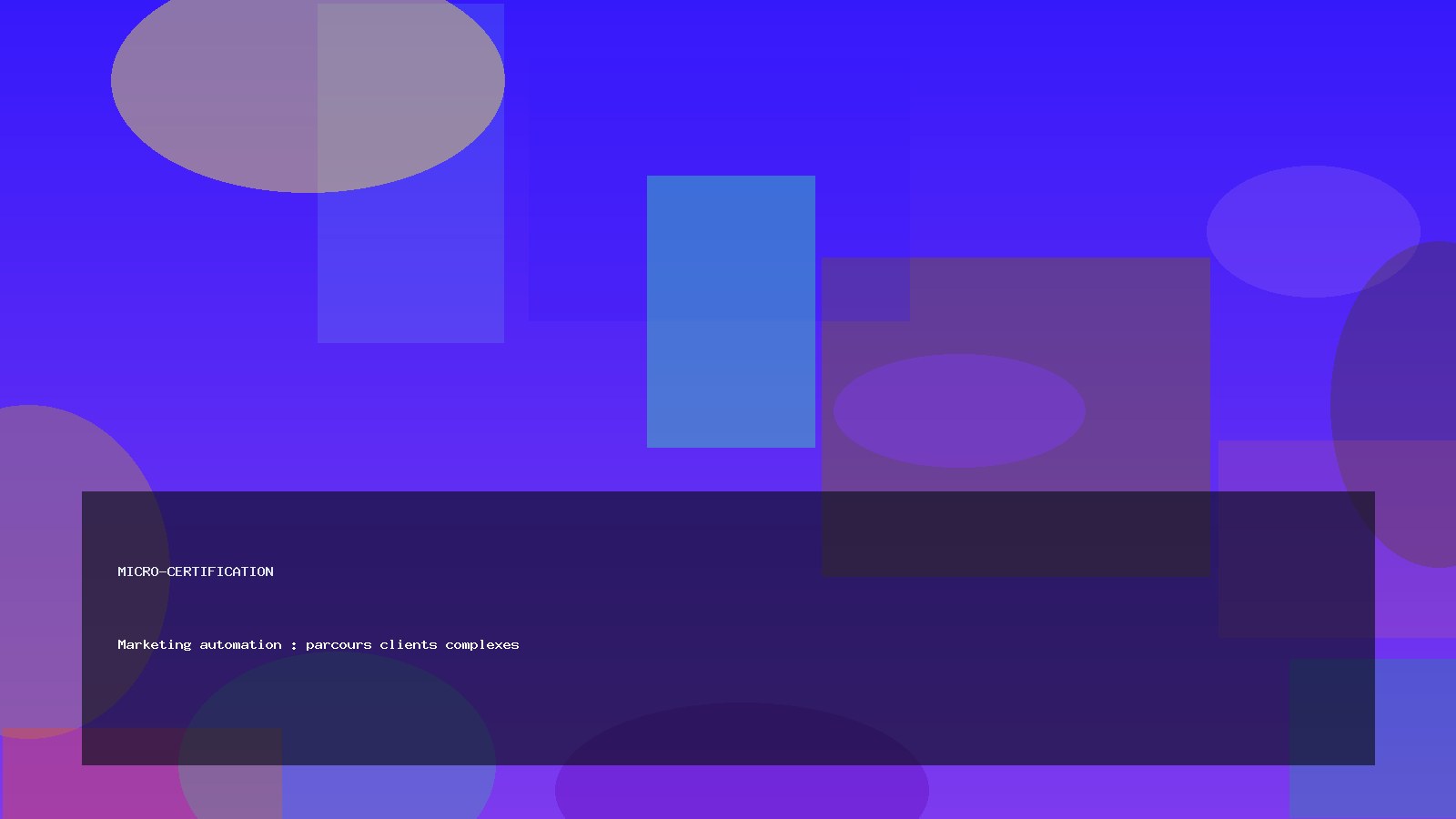 Marketing automation : parcours clients complexes