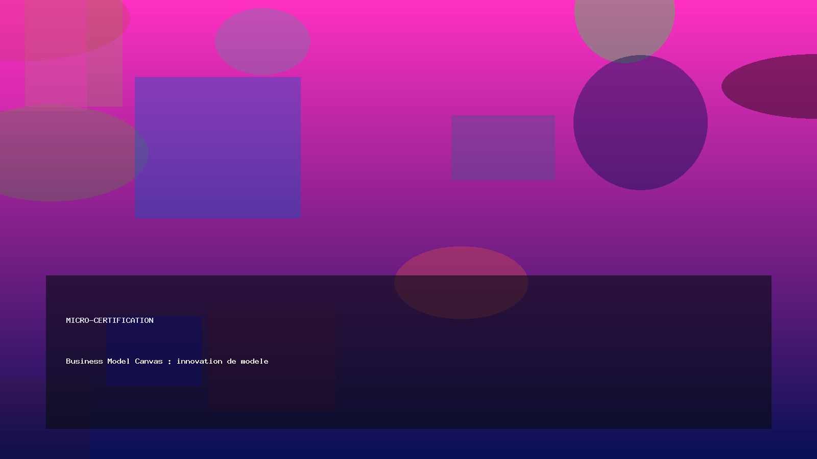 Business Model Canvas : innovation de modele