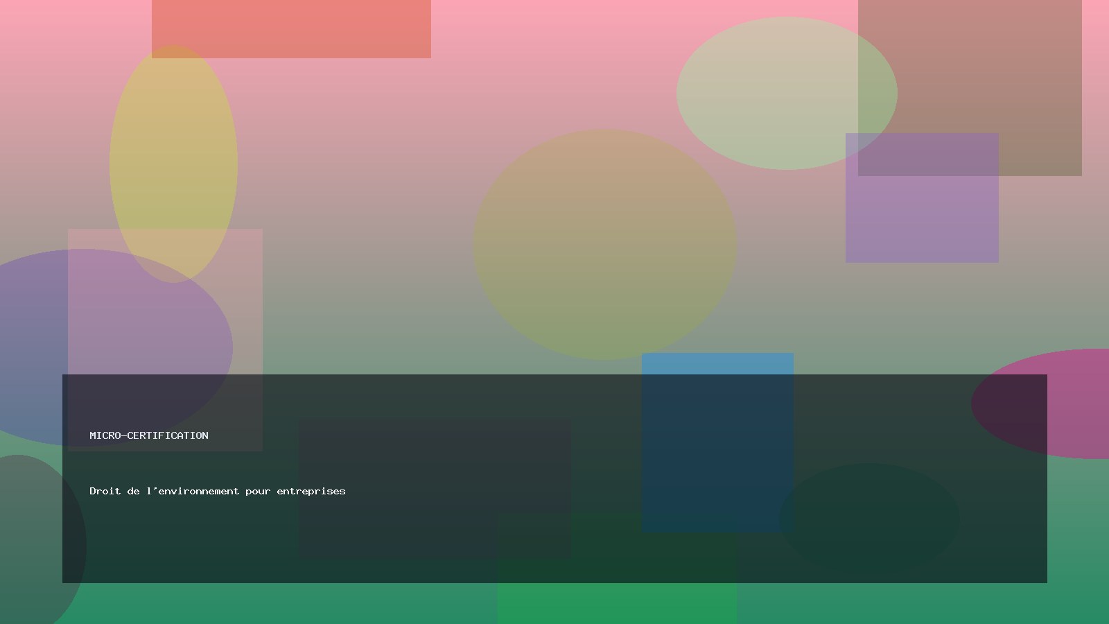 Droit de l'environnement pour entreprises