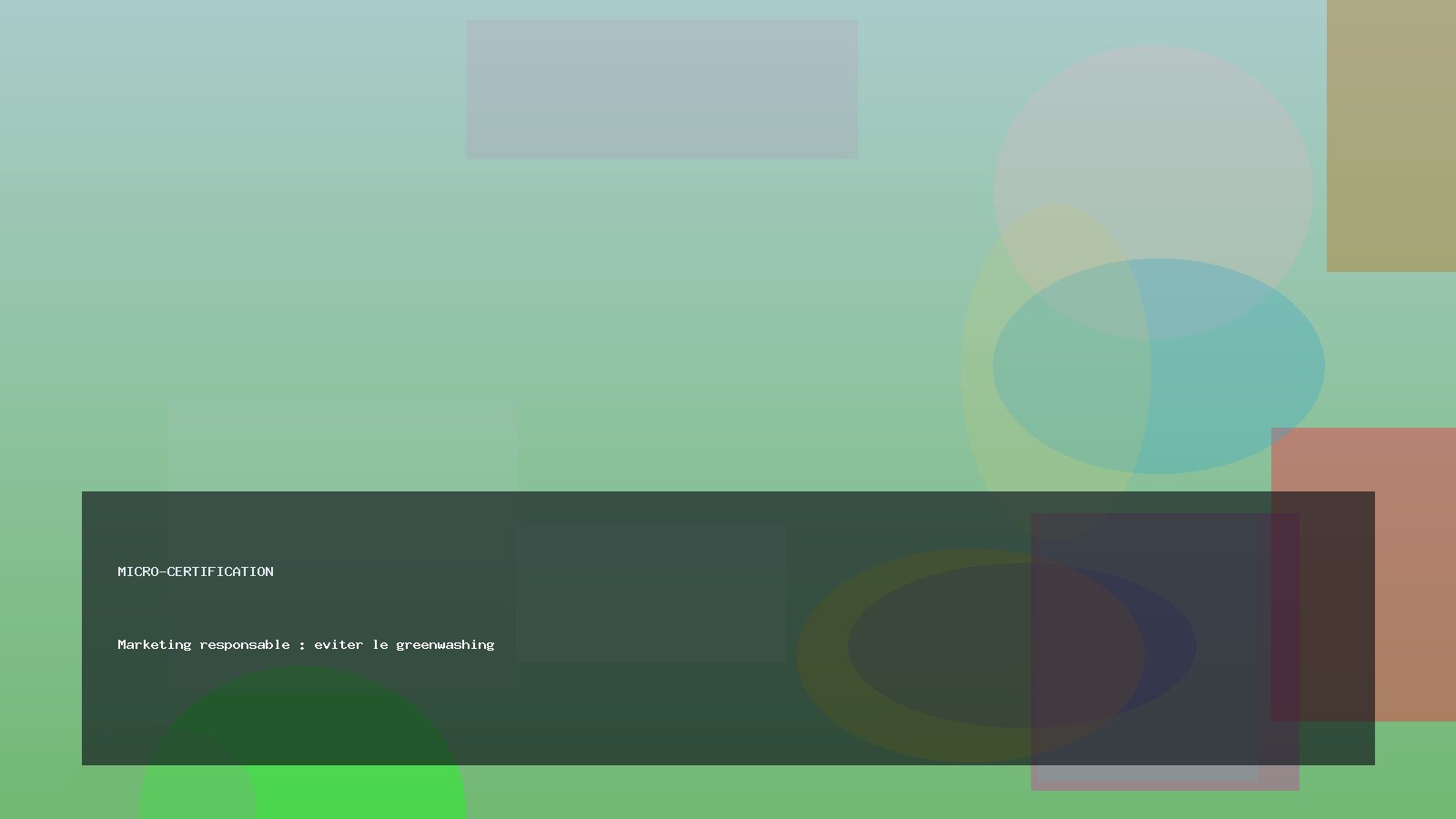 Marketing responsable : eviter le greenwashing
