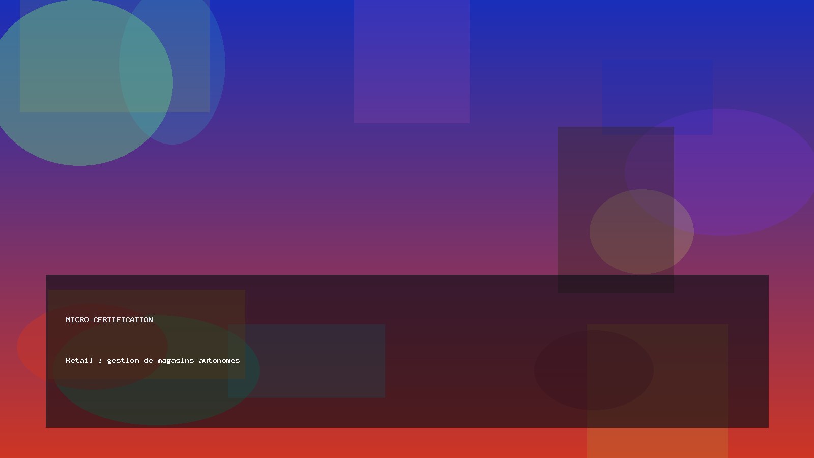 Retail : gestion de magasins autonomes