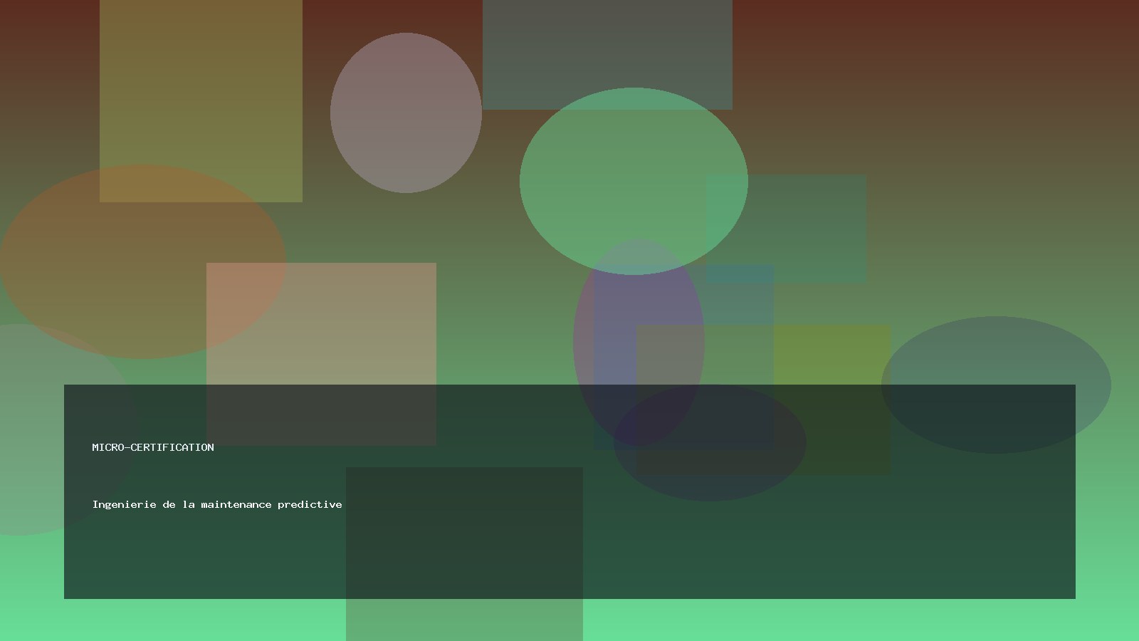 Ingenierie de la maintenance predictive