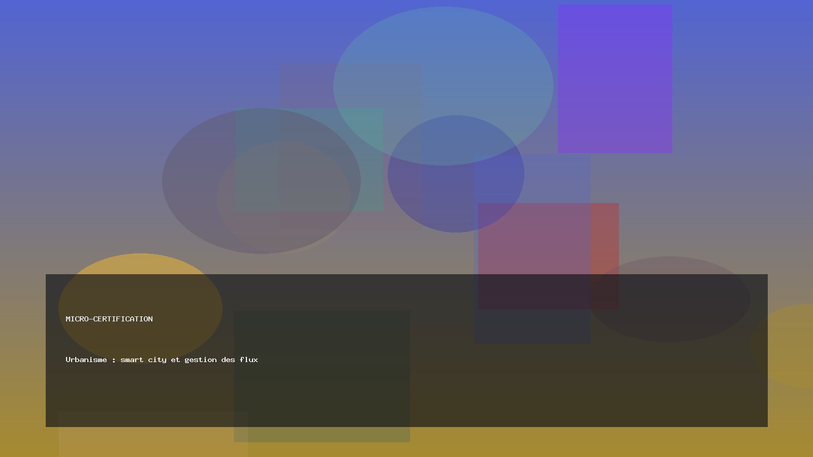 Urbanisme : smart city et gestion des flux