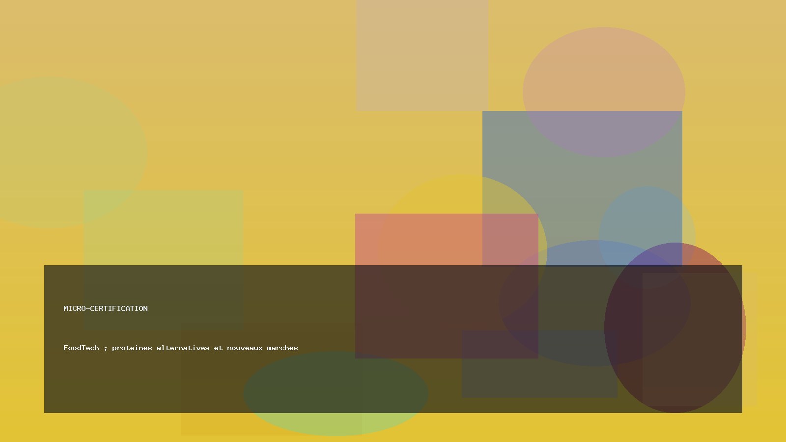 FoodTech : proteines alternatives et nouveaux marches