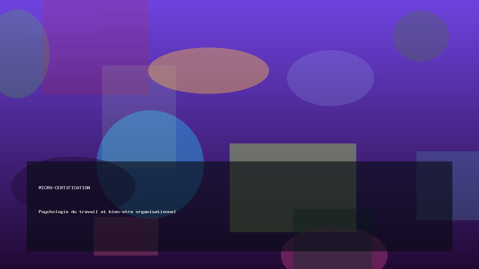 Psychologie du travail et bien-etre organisationnel