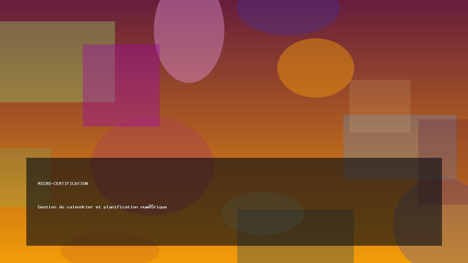 Gestion du calendrier et planification numérique