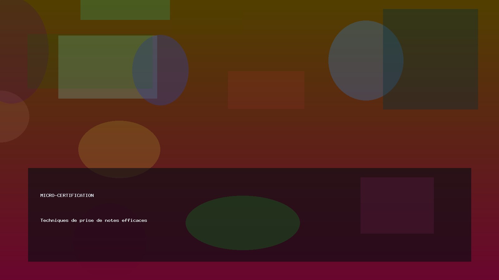 Techniques de prise de notes efficaces