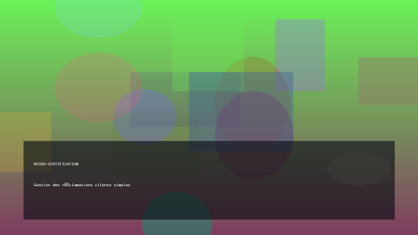 Gestion des réclamations clients simples