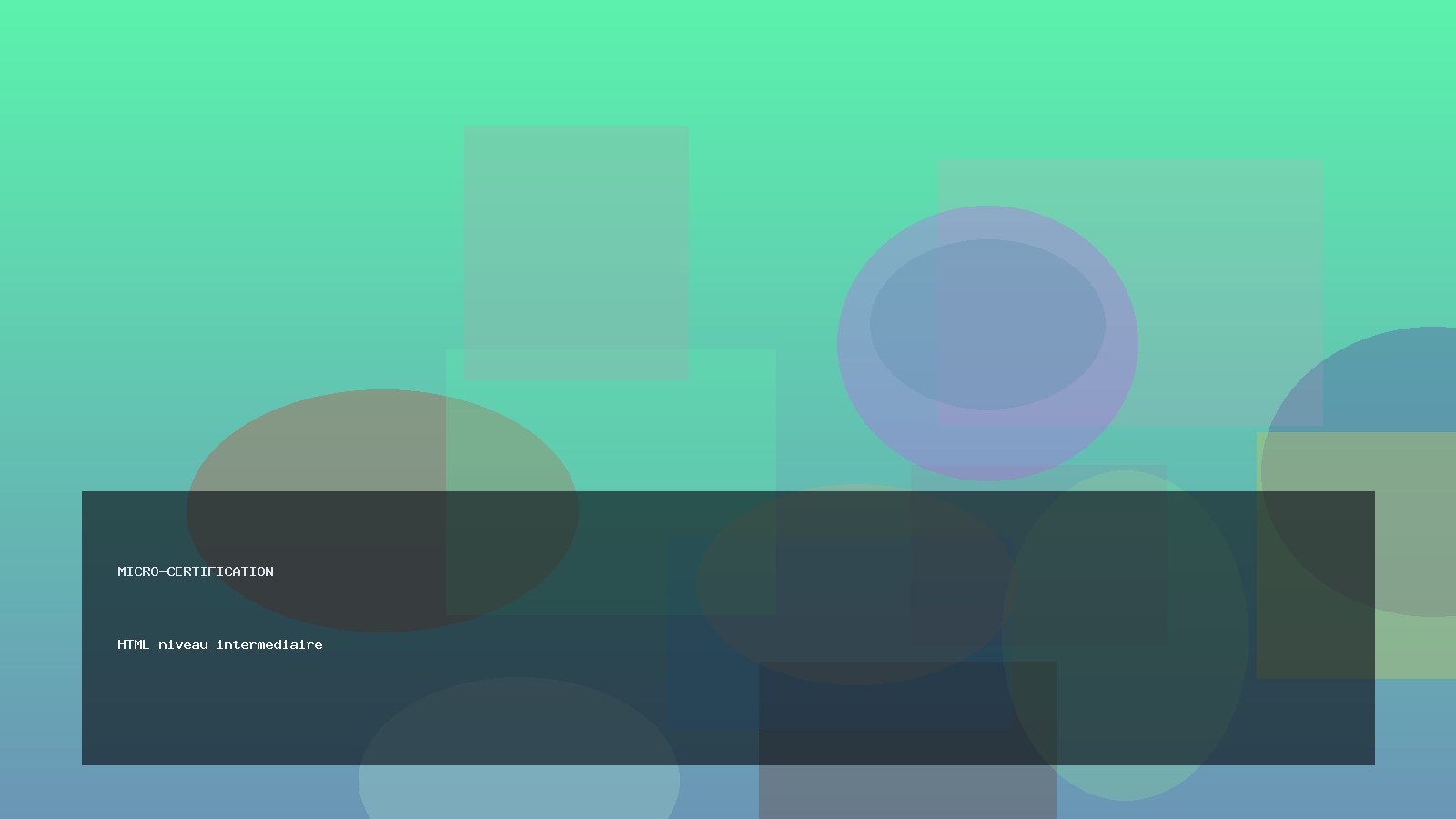 HTML niveau intermediaire