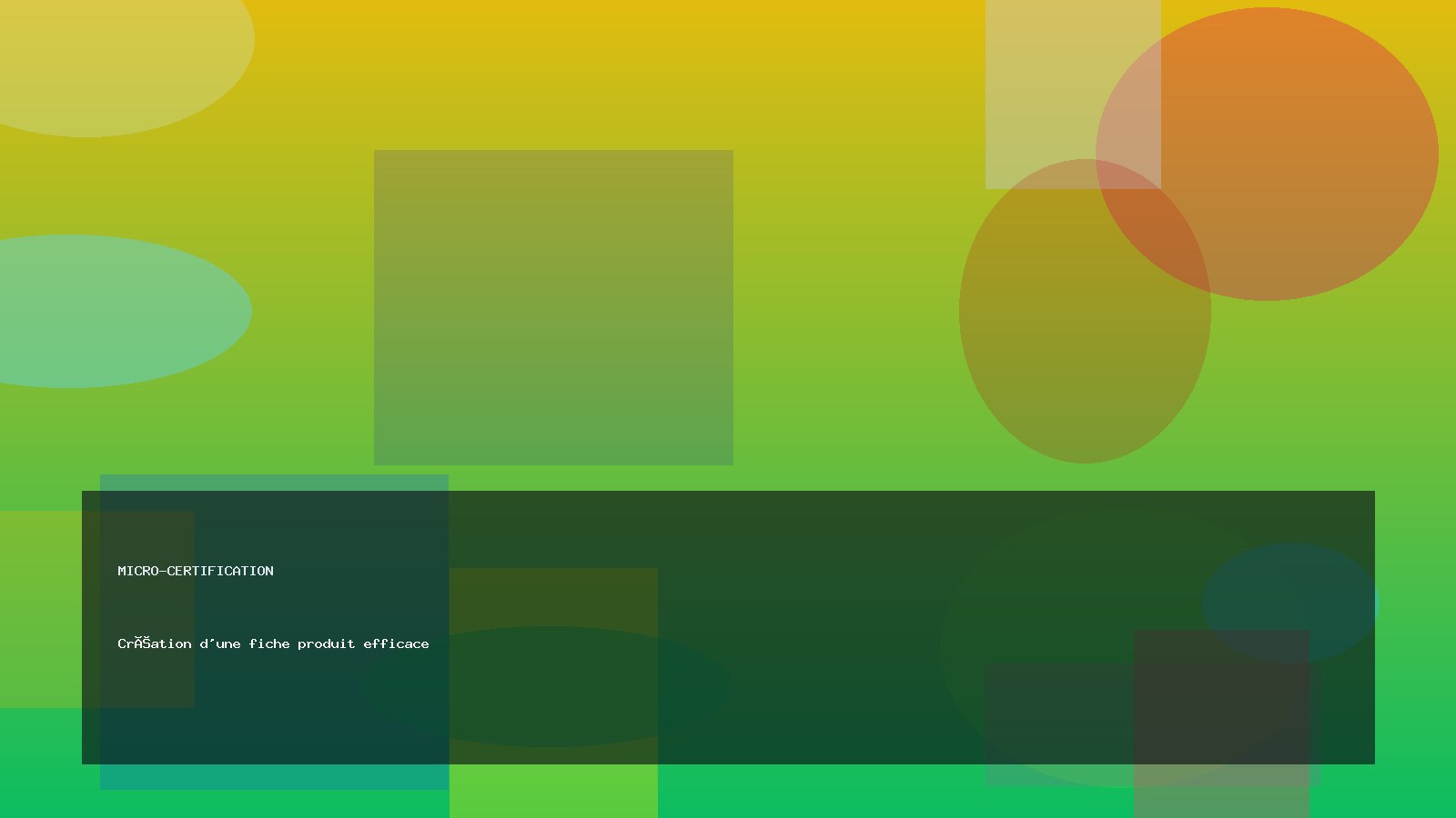 Création d'une fiche produit efficace