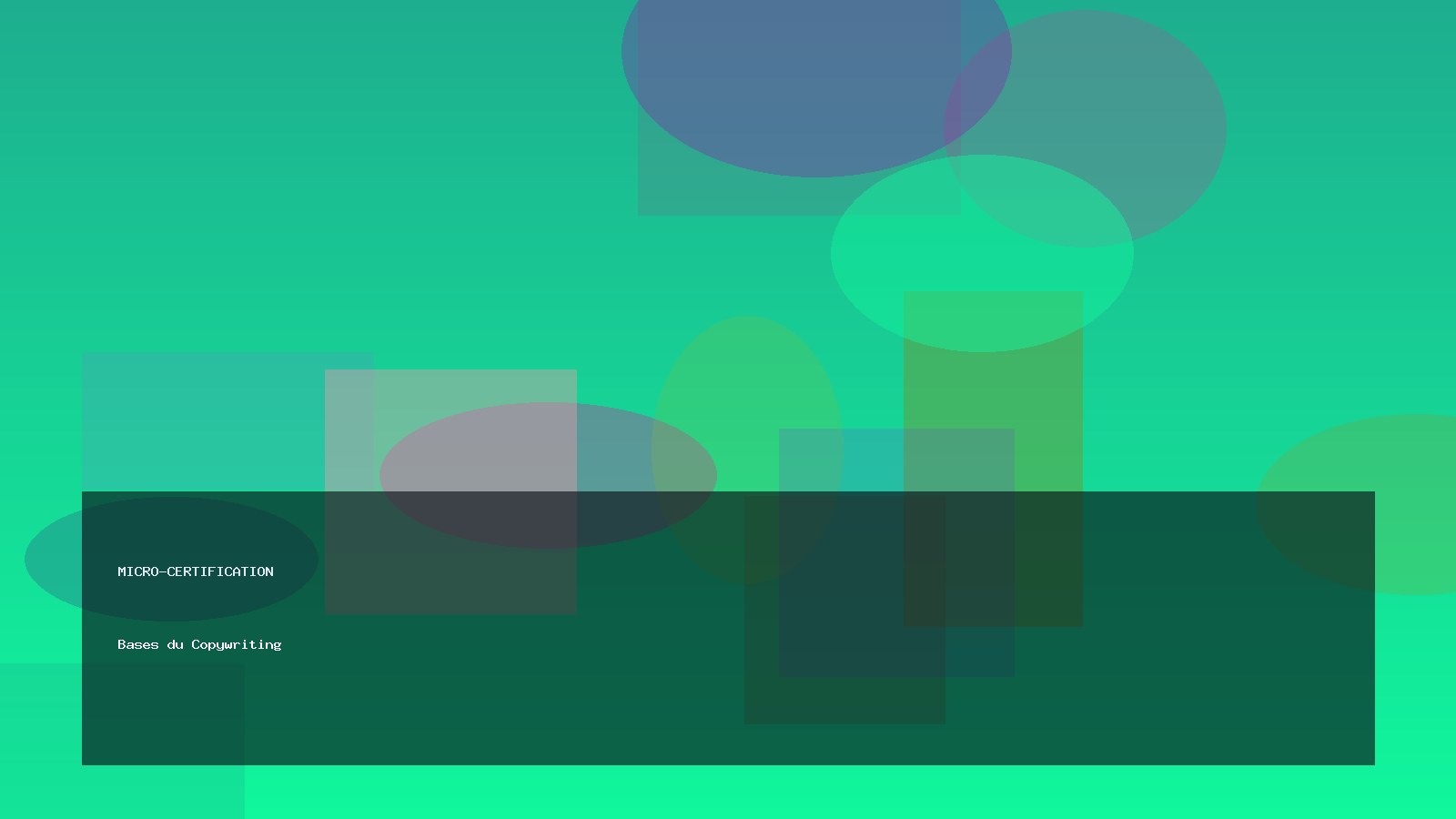 Bases du Copywriting