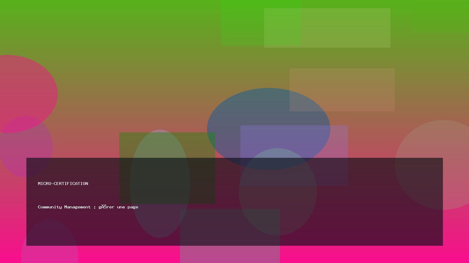 Community Management : gérer une page