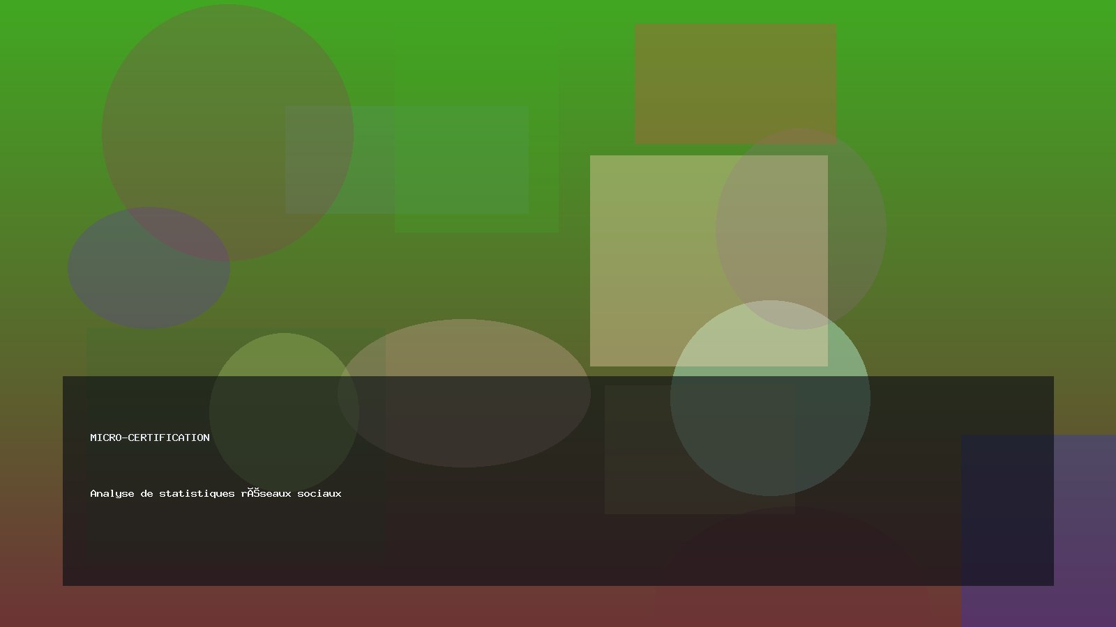 Analyse de statistiques réseaux sociaux