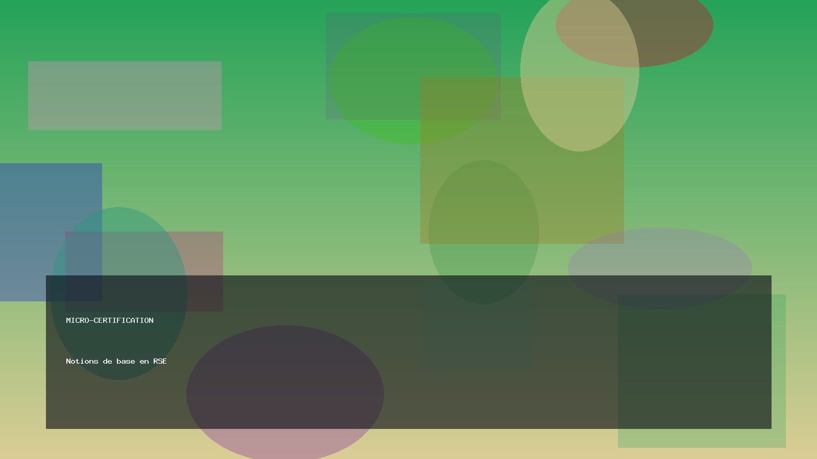 Notions de base en RSE