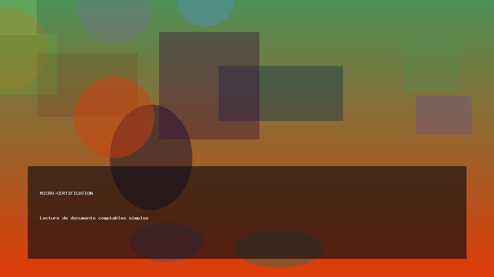 Lecture de documents comptables simples