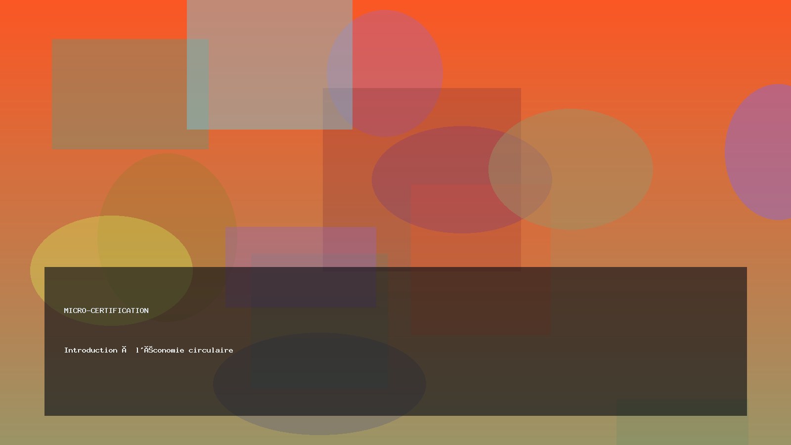 Introduction à l'économie circulaire