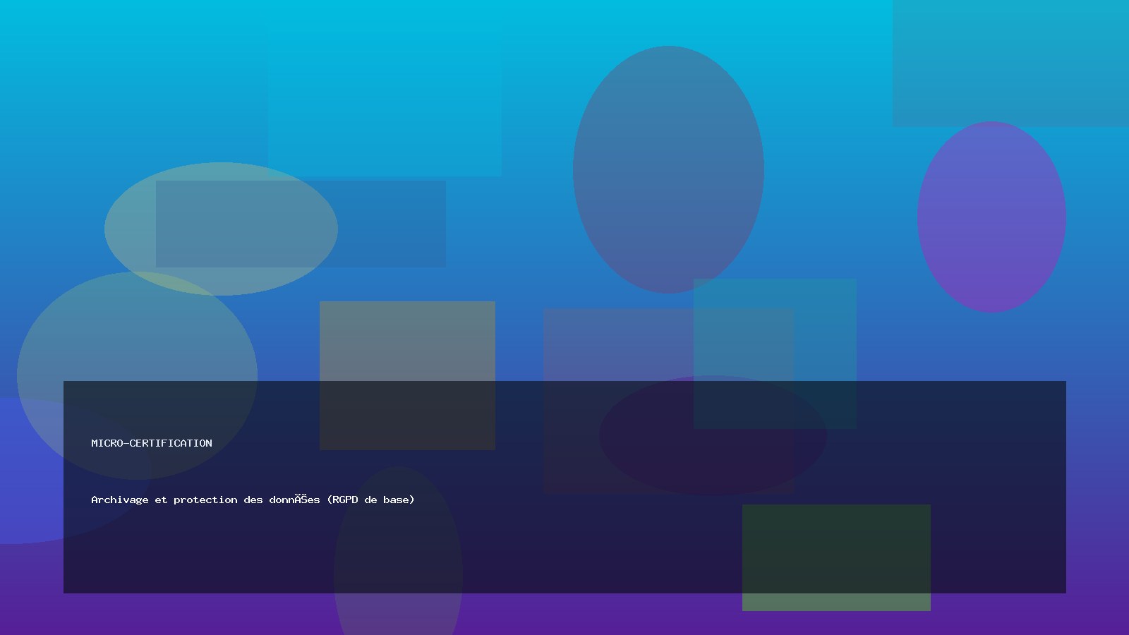 Archivage et protection des données (RGPD de base)