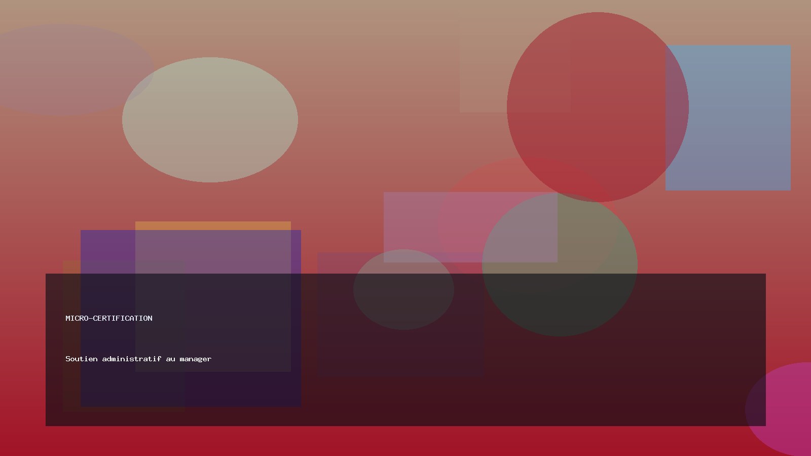 Soutien administratif au manager