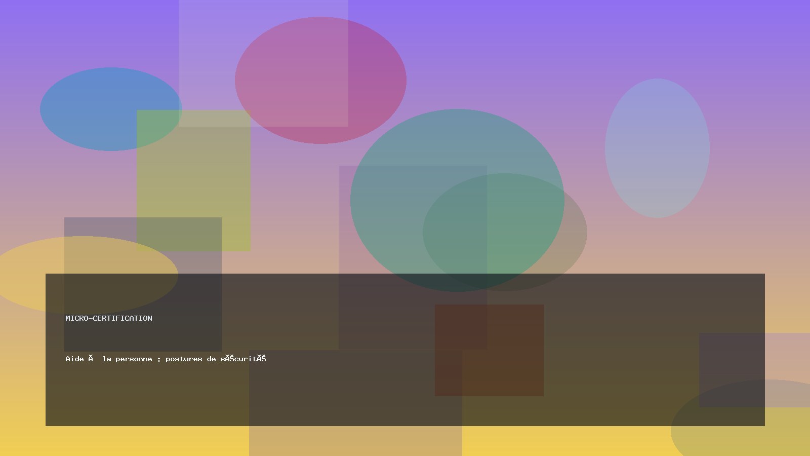 Aide à la personne : postures de sécurité