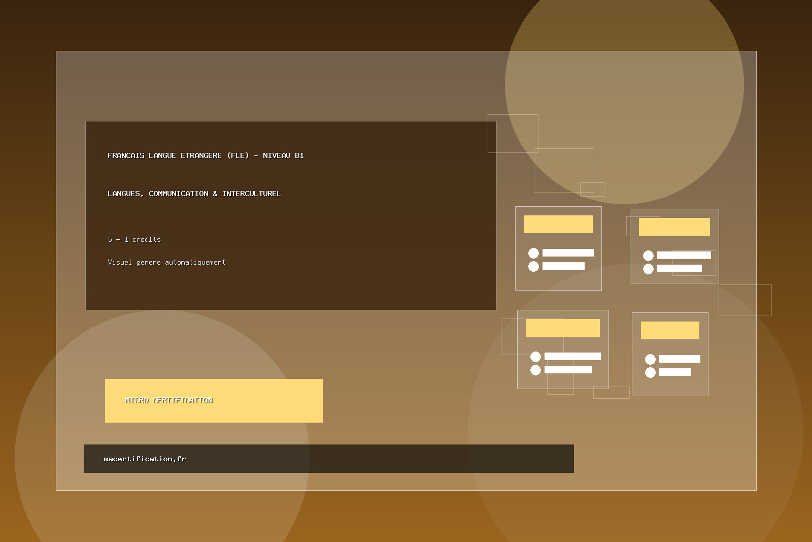 Français Langue Etrangère (FLE) - Niveau B1