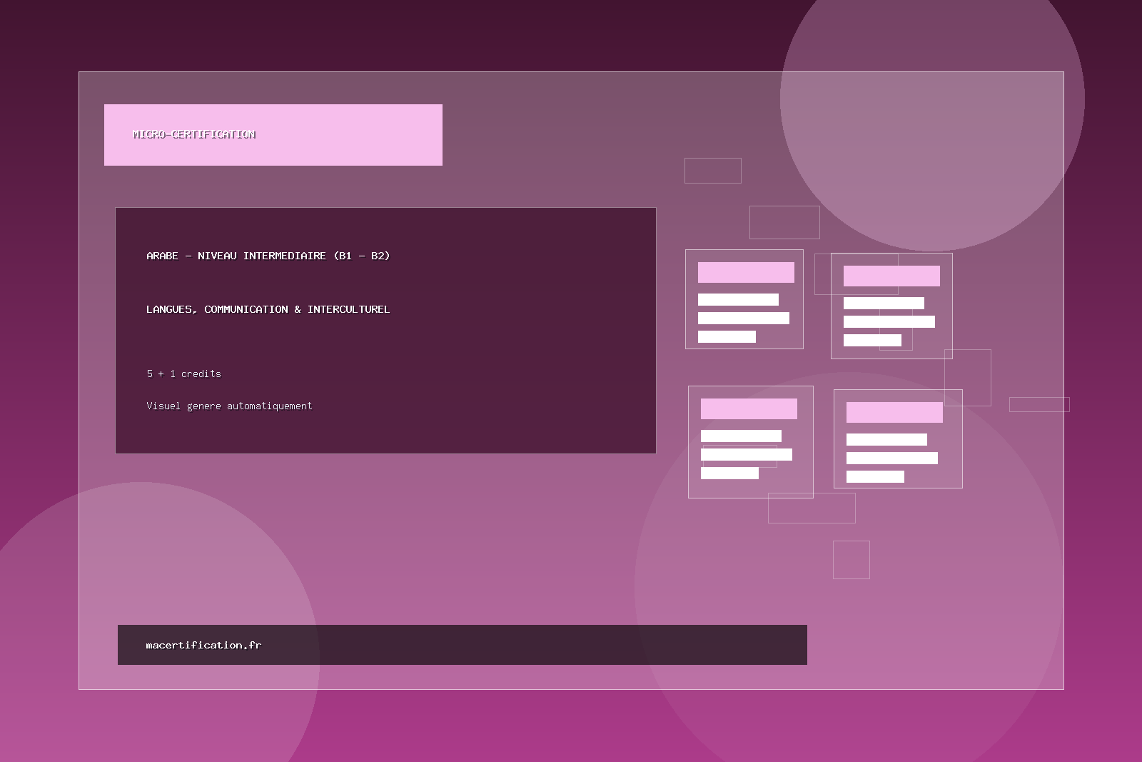 ARABE - Niveau Intermédiaire (B1 - B2)