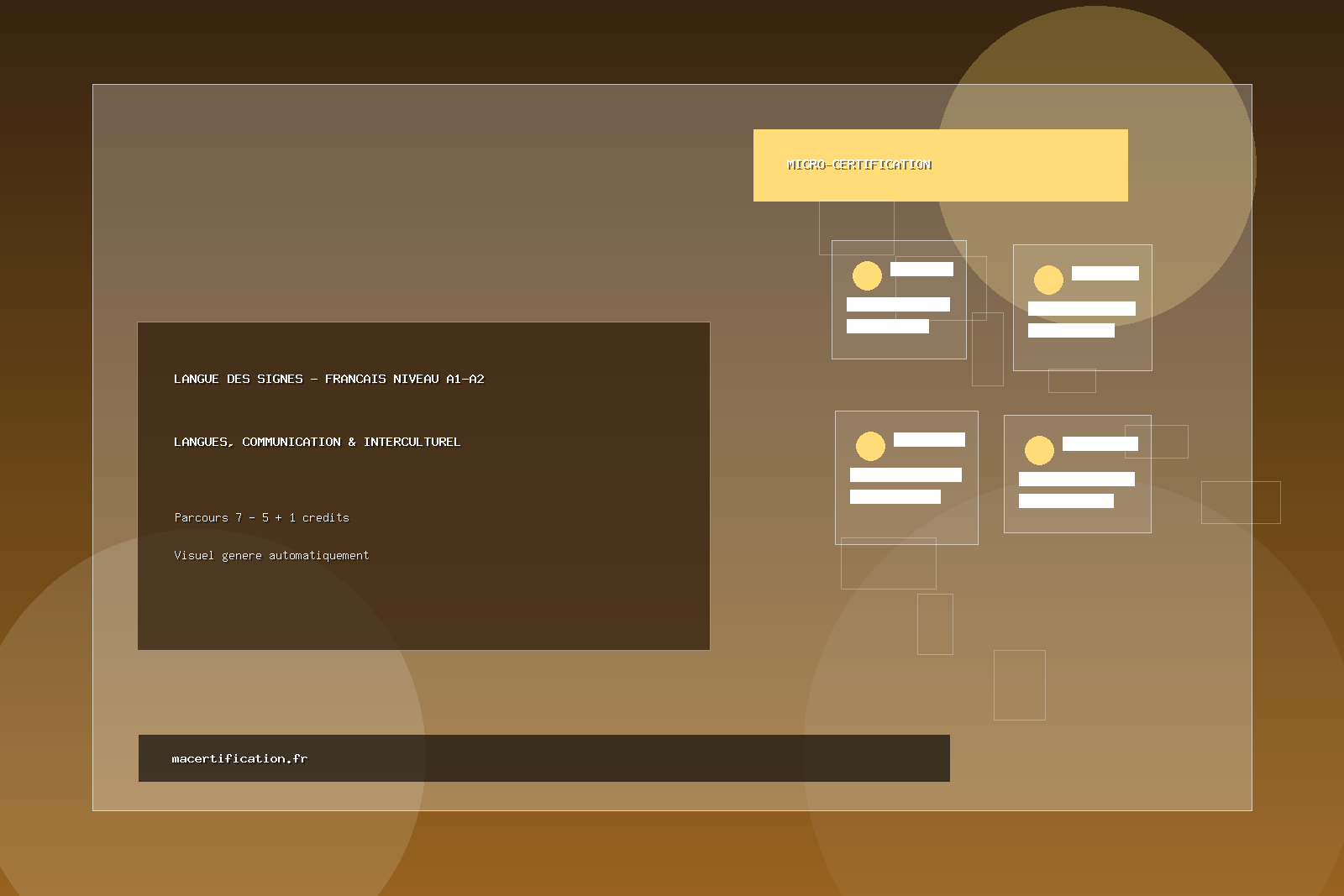 Langue des signes - Francais niveau A1-A2