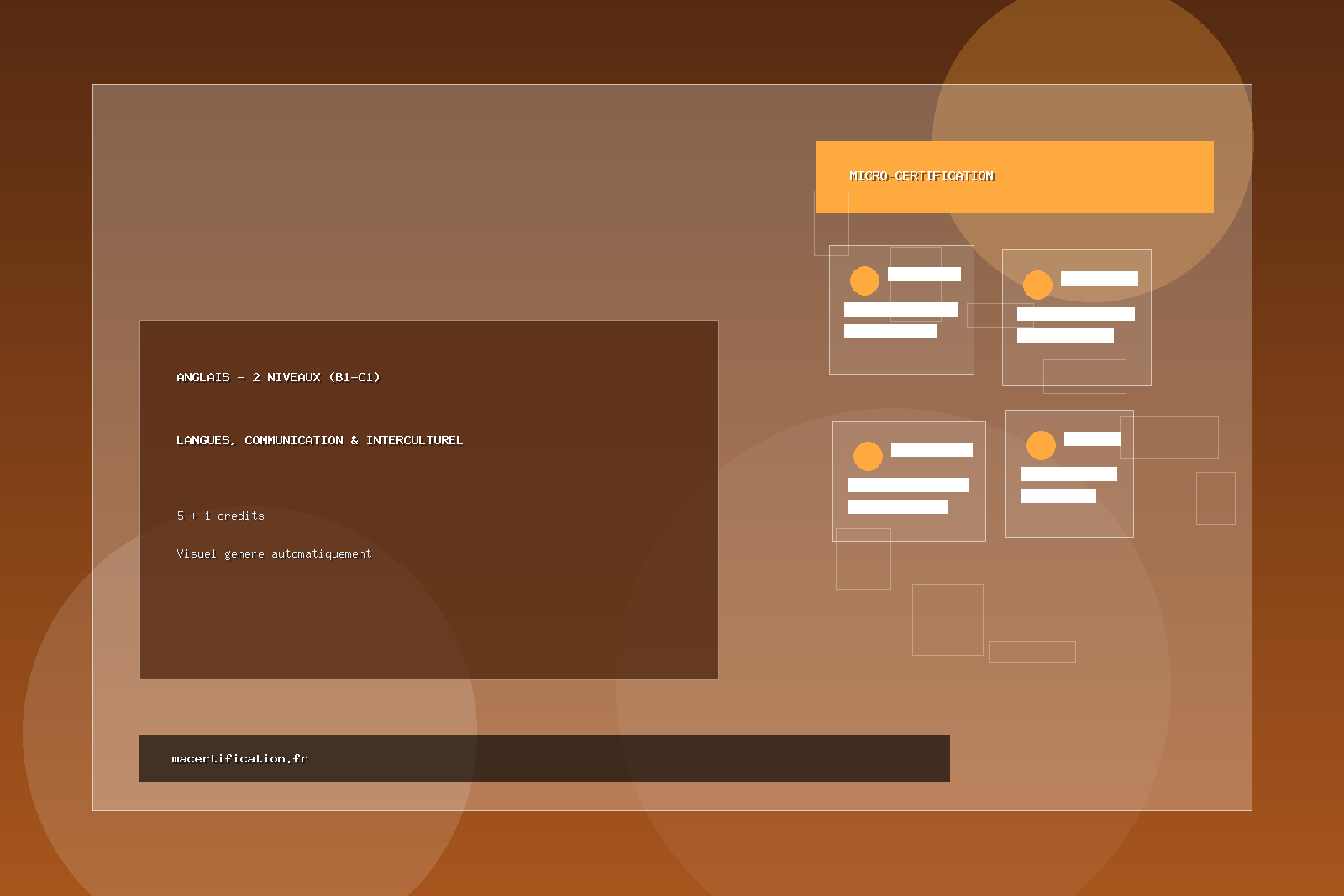 ANGLAIS - 2 Niveaux (B1-C1)