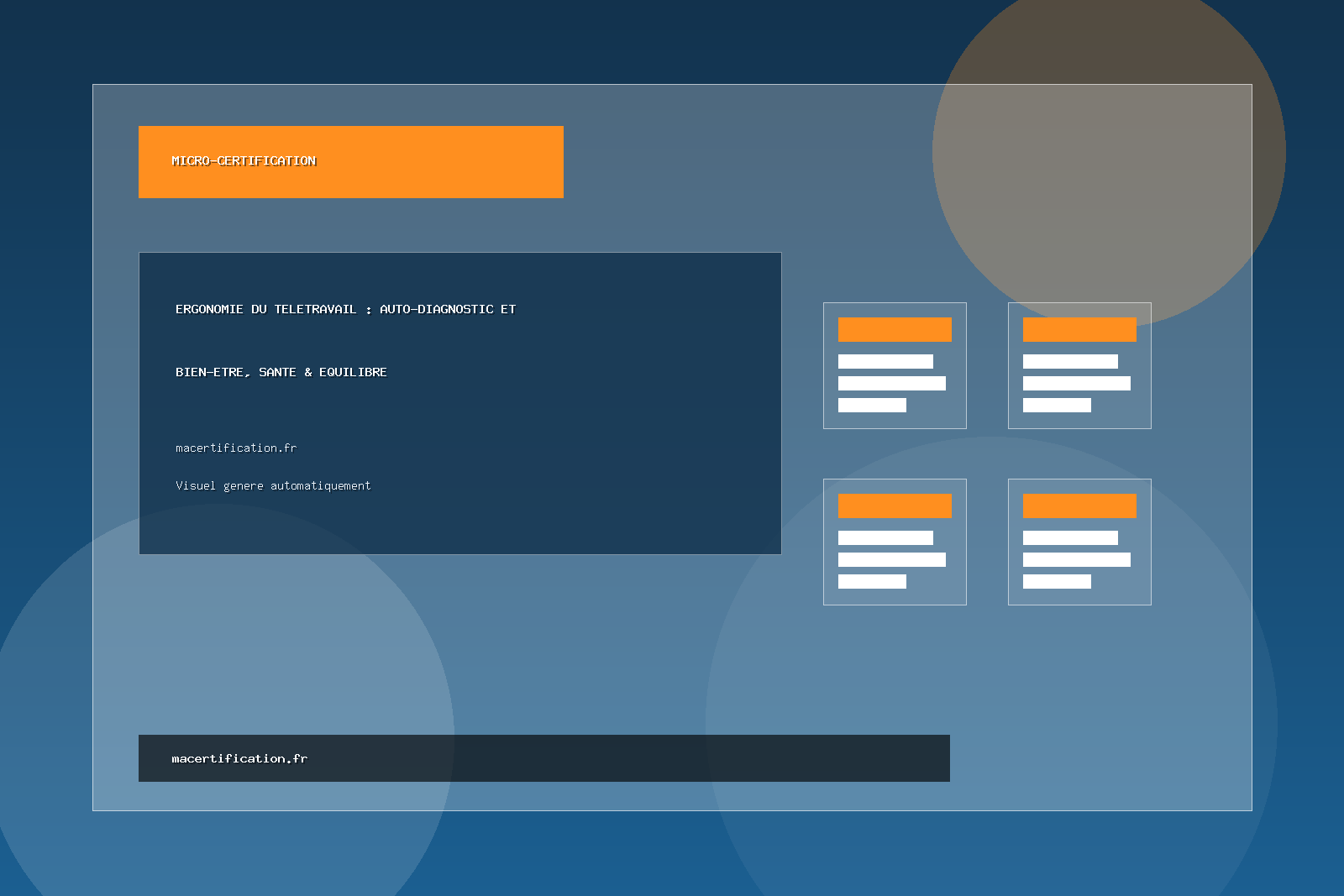 Ergonomie du télétravail : auto-diagnostic et correction