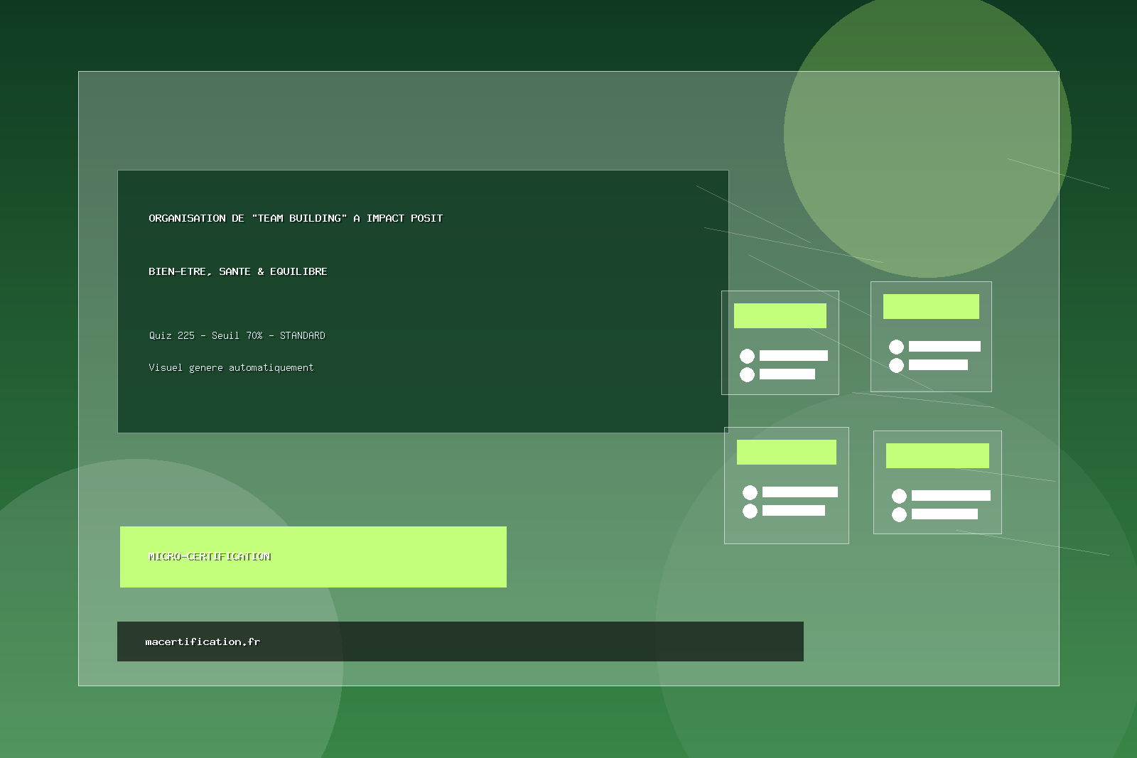 Organisation de "Team Building" à impact positif
