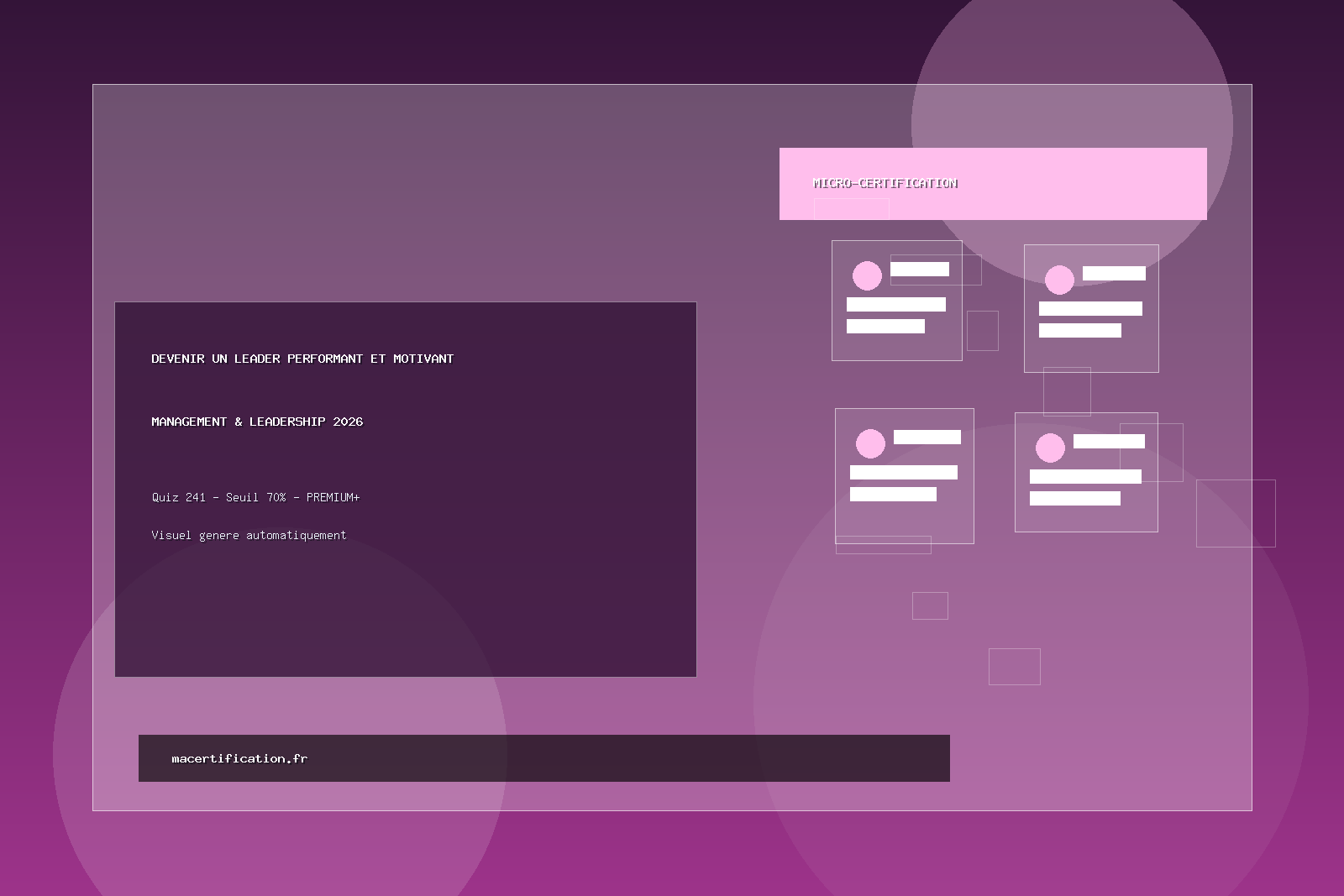 Devenir un leader performant et motivant