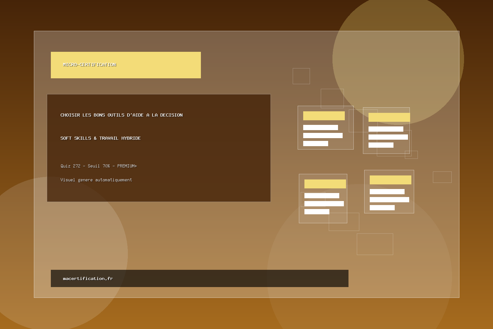 Choisir les bons outils d'aide à la décision