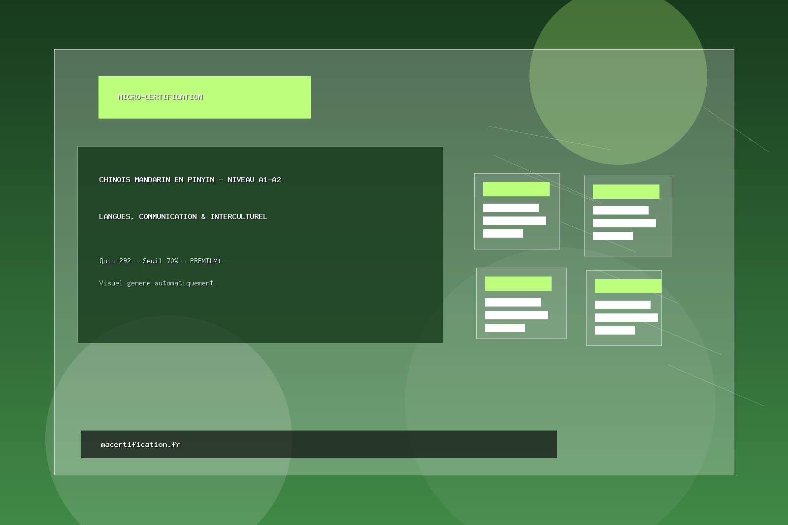 Chinois Mandarin en PinYin - Niveau A1-A2
