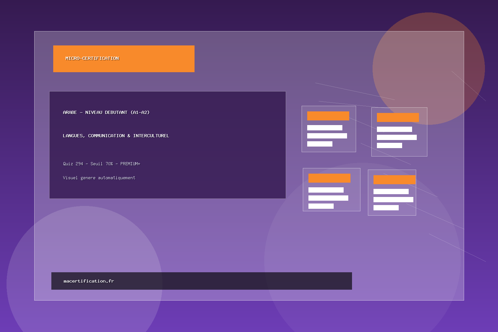 ARABE - Niveau Débutant (A1-A2)