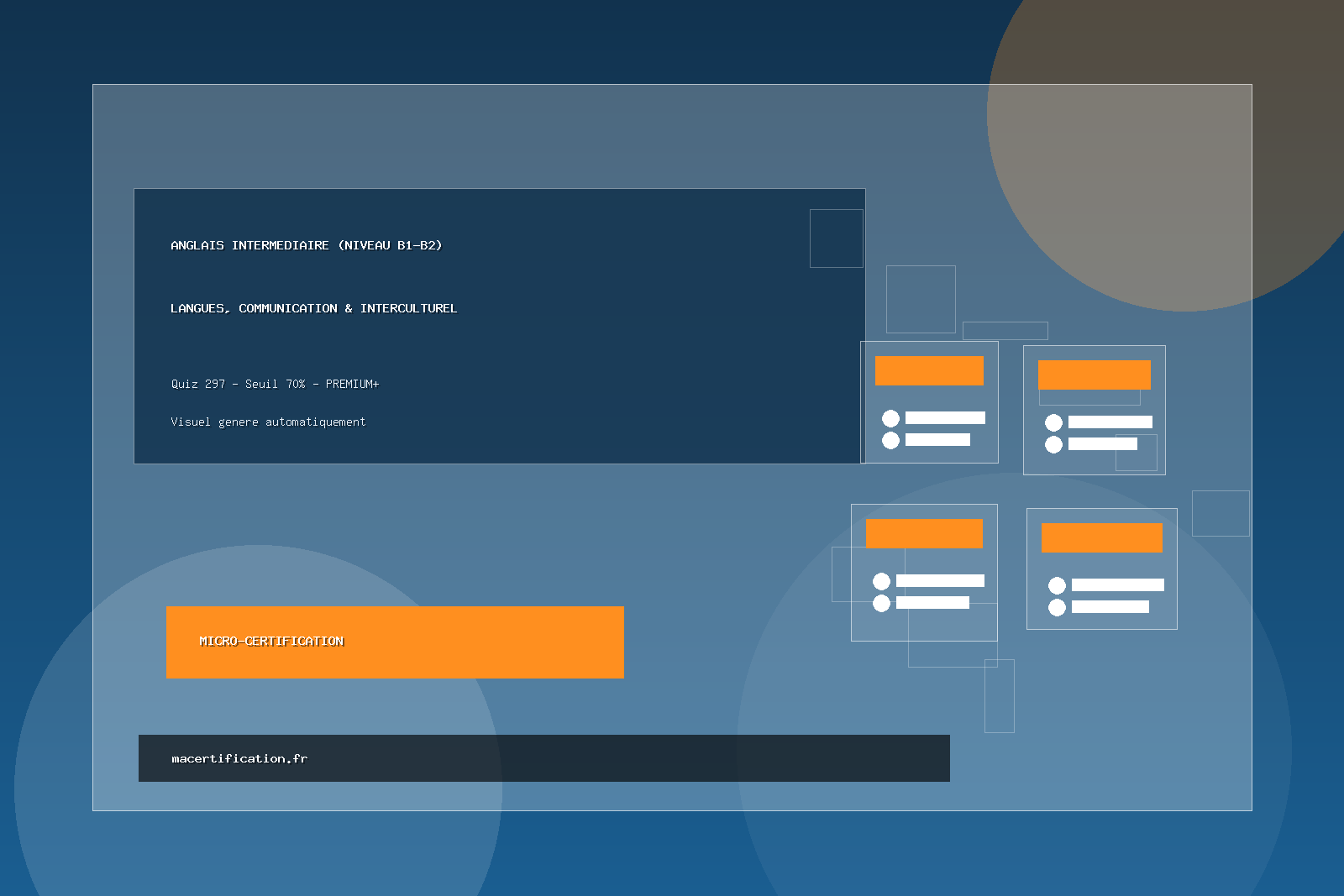 Anglais intermédiaire (Niveau B1-B2)